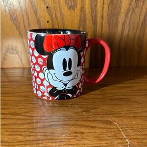 Disney Minnie Mouse Coffee Mug Red Polka Dot Ceramic Cup Classic Character
